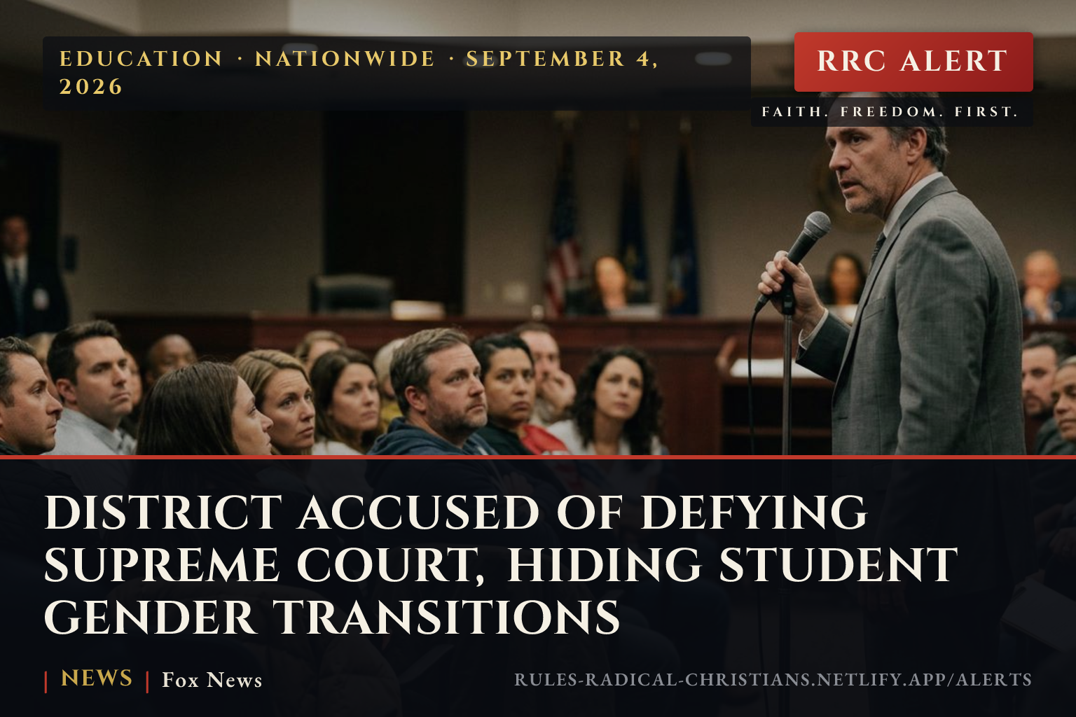 District Accused of Defying Supreme Court, Hiding Student Gender Transitions