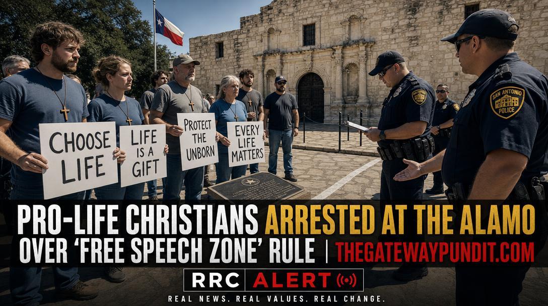 Pro-Life Christians Arrested at the Alamo Over 'Free Speech Zone' Rule