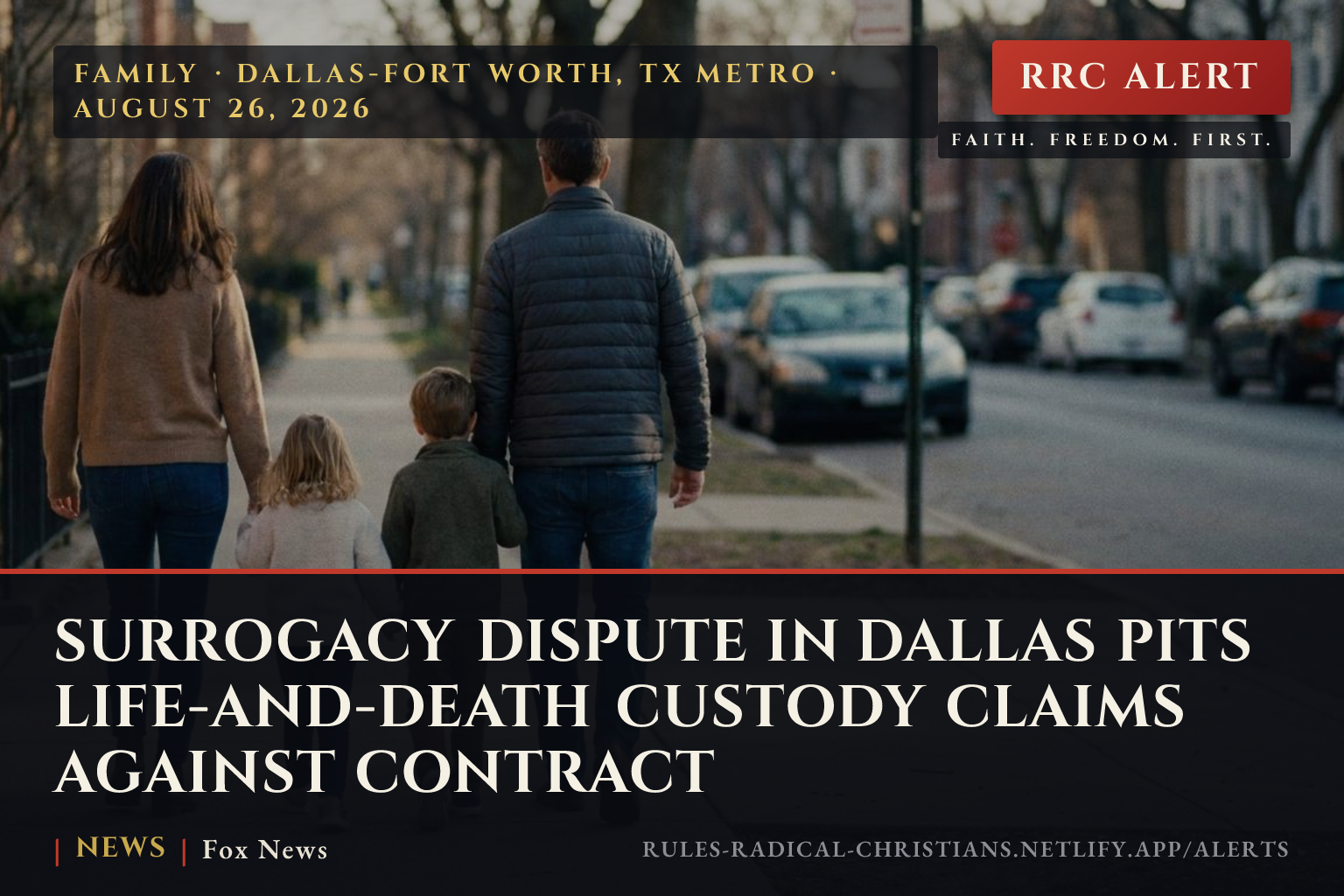 Surrogacy Dispute in Dallas Pits Life-and-Death Custody Claims Against Contract