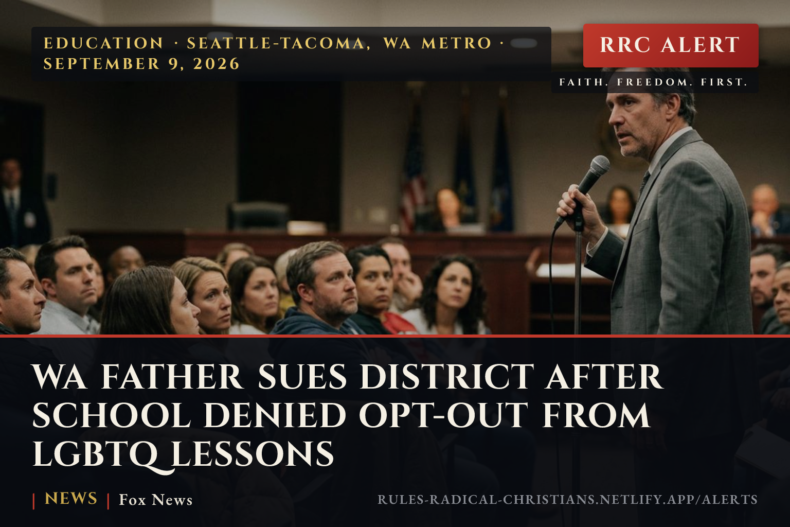 WA Father Sues District After School Denied Opt-Out From LGBTQ Lessons