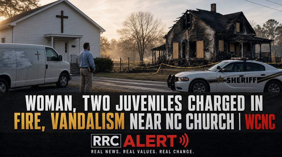 Woman, two juveniles charged in fire, vandalism near NC church